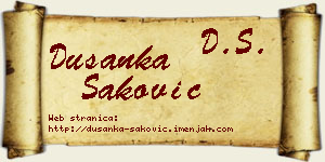 Dušanka Saković vizit kartica